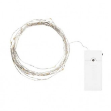 Đèn LED dây chuyền IKEA STRALA 40 đèn/trong nhà/loại pin bạc 203 32.744