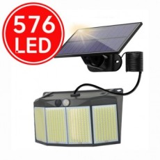 Đặc điểm kỹ thuật cực cao Bảng điều khiển 576 lỗ có thể tháo rời Đèn LED cảm biến năng lượng mặt trời Đèn sân vườn năng lượng mặt trời chiếu sáng ngoài trời