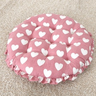 Magic Clean Semi Heart Round Cushion Hồng cỡ lớn