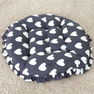 Magic Clean Semi Heart Round Cushion Blue cỡ lớn