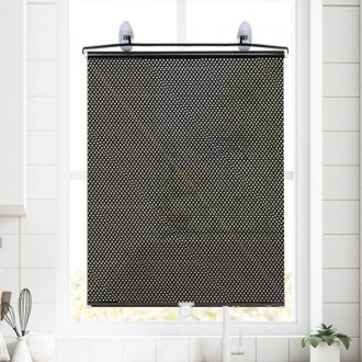 Màn cuốn mù cửa sổ chống cháy Màn hình chấm đen chấm đen 65X 125cm Rèm che nắng