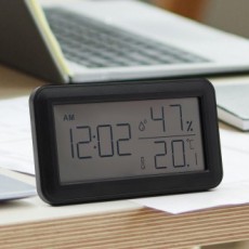 Đồng hồ kỹ thuật số nhiệt độ và độ ẩm cả ngày LCD Máy đo nhiệt độ và độ ẩm mini