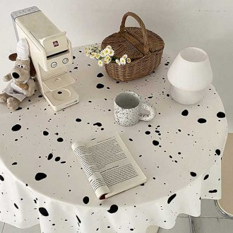 Dalmatian trứng cút vải nền cổ điển đạo cụ chụp ảnh nội thất khăn trải bàn khăn trải bàn 150x100 cm