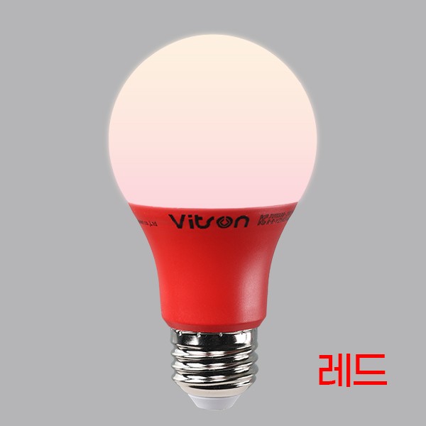 Bóng đèn LED màu W 8W E26 A60 Đỏ