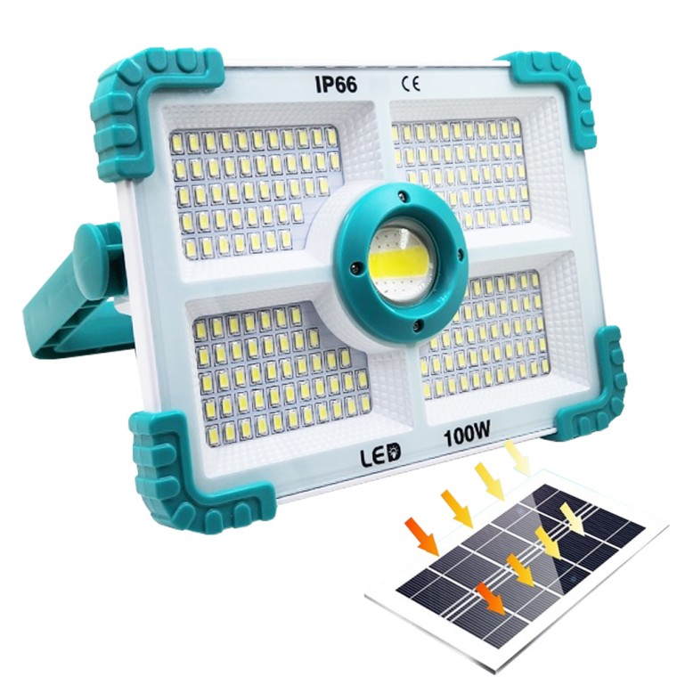 100W Năng Lượng Mặt Trời Loại C Có Thể Sạc Lại 188 Đèn LED Ngoài Trời Nhiều Đèn Lồng Đèn Làm Việc Đèn Pha L188