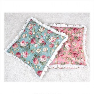 Magic Clean String Rose Double Lace Square Cushion Màu hồng