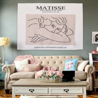 Vải Lớn Poster Matisse Dòng Cô Gái L Treo Tường Trang Trí Tranh Nội Thất Chiếu Tấm Thảm Khung Bên Trong