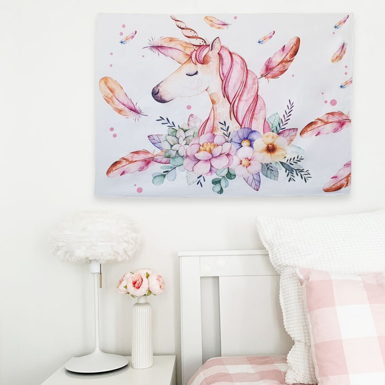 Poster vải lớn Unicorn S trang trí tường trang trí nội thất màn hình tấm thảm khung nội thất