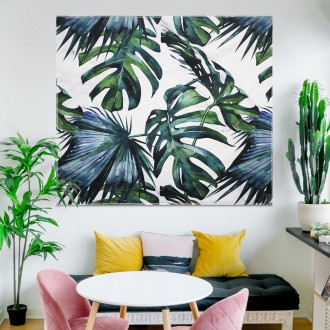 Poster vải lớn Monstera L trang trí tường trang trí nội thất màn hình tấm thảm khung nội thất