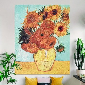 Van Gogh Vải Poster Hoa Hướng Dương A L Trang Trí Tường Trang Trí Nội Thất Chiếu Tấm Thảm Khung Bên Trong