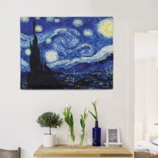 Van Gogh Vải Poster Đêm Đầy Sao S Trang Trí Tường Trang Trí Nội Thất Chiếu Tấm Thảm Khung Bên Trong