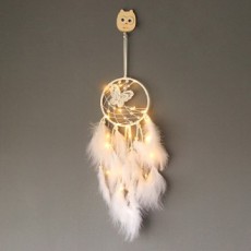 LED Bướm Lông Dream Catcher Ngọc Trai Bắc Âu Dream Catcher