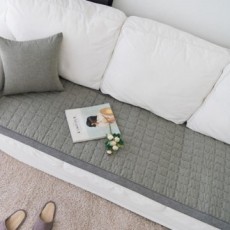 Melange Grey 65x230 Trong nước 4 chỗ dày Sofa Pad Melange Sofa Mat Cover Topper chống trượt