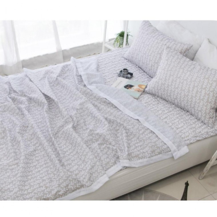 Chọn 1 Q Queen Maru Bộ chăn ga gối rayon màu xám trong nước mùa hè rayon quilt pad gối bìa giường mùa hè