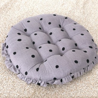 Magic Clean Semi Dot Round Cushion Xám cỡ lớn