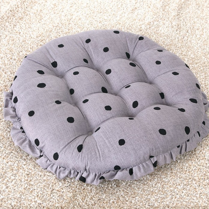 Magic Clean Semi Dot Round Cushion Xám cỡ lớn