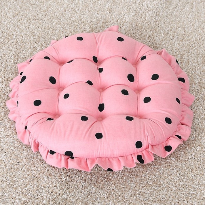 Magic Clean Semi Dot Round Cushion Màu Hồng