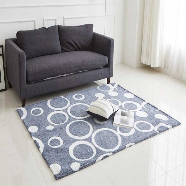 Thảm Microfiber Magic Clean Bubble Cathion Xanh Navy 170X230