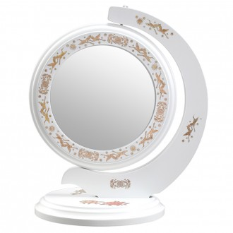 Đồng hồ gương để bàn không ồn ào Basic Mother of Pearl White TM-62 AWS