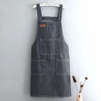 Cafe Barista Nhà trẻ Workshop Tạp dề denim Màu xanh