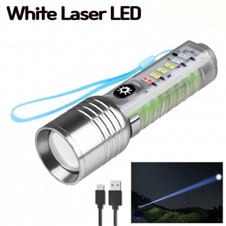 Độ sáng cao Đèn LED tìm kiếm zoom laser trắng có thể sạc lại DJD520A C 0