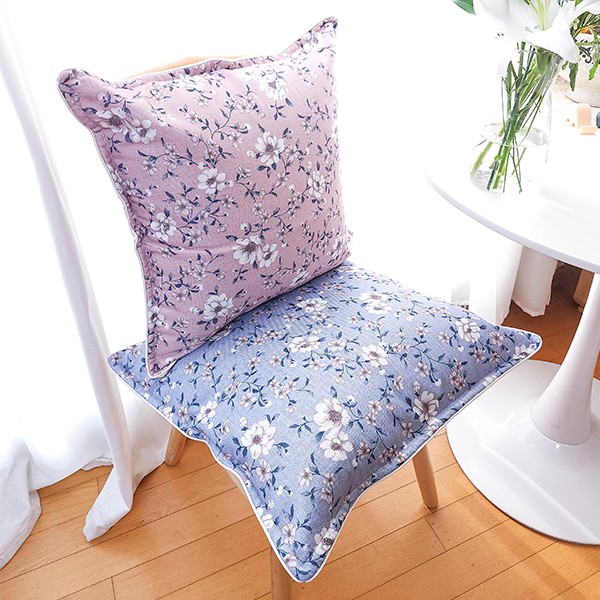 Magic Clean Camellia Simple Cushion Cover Xanh Dương