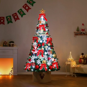 Trọn bộ cây thông Noel chào mừng 210cm (bao gồm bóng đèn)