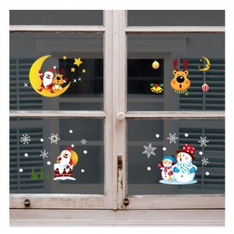 Sticker Winter&X-MAS Ông già Noel và Người tuyết GDT-855X