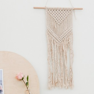 Phụ kiện nội thất cắm trại nhạy cảm Latrang Bãi đỗ xe Vòng hoa treo tường Macrame L