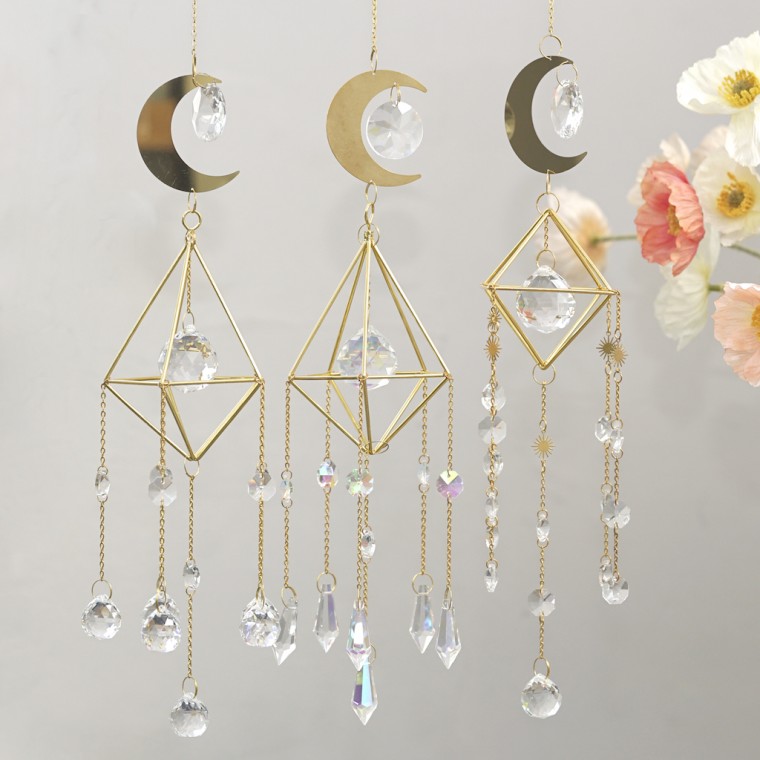 Spring Crystal Suncatcher Nội thất di động Đạo cụ cảnh quan