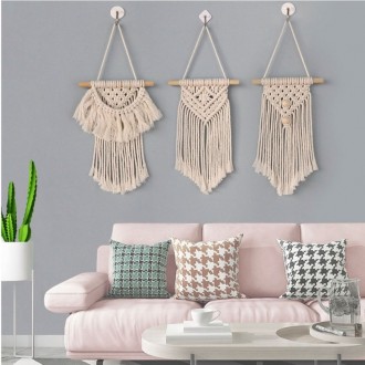 *Saerom Shop* Bộ 3 món Macrame treo tường/quà tặng tân gia