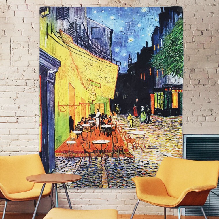 Poster vải Van Gogh Cafe Terrace L