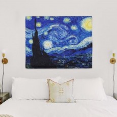 Poster vải Van Gogh Đêm đầy sao S