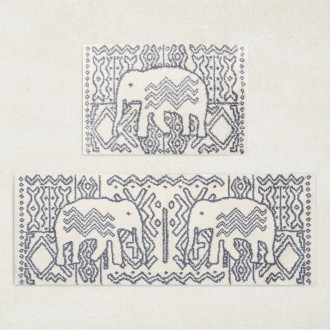 Inca Elephant Thảm Nhỏ Phòng Khách Pad Loại Sàn Microfiber Vintage Lớn