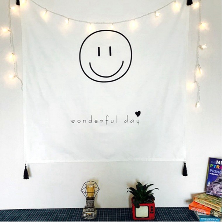 Smile vải poster kích thước lớn 100cm phủ tường rèm tấm thảm rèm màn hình