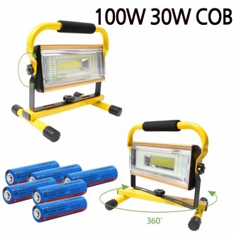 Đèn LED ngoài trời Đèn lồng làm việc Đèn pha 100W COB Có