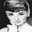 Tranh Iwings Pipo B436 Audrey Hepburn Tự Làm Bức Tranh Nổi Tiếng Vẽ Tự Vẽ