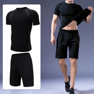 Bộ đồ tập 2 loại quần short ngắn tay quần short tập gym chạy bộ IS-S01