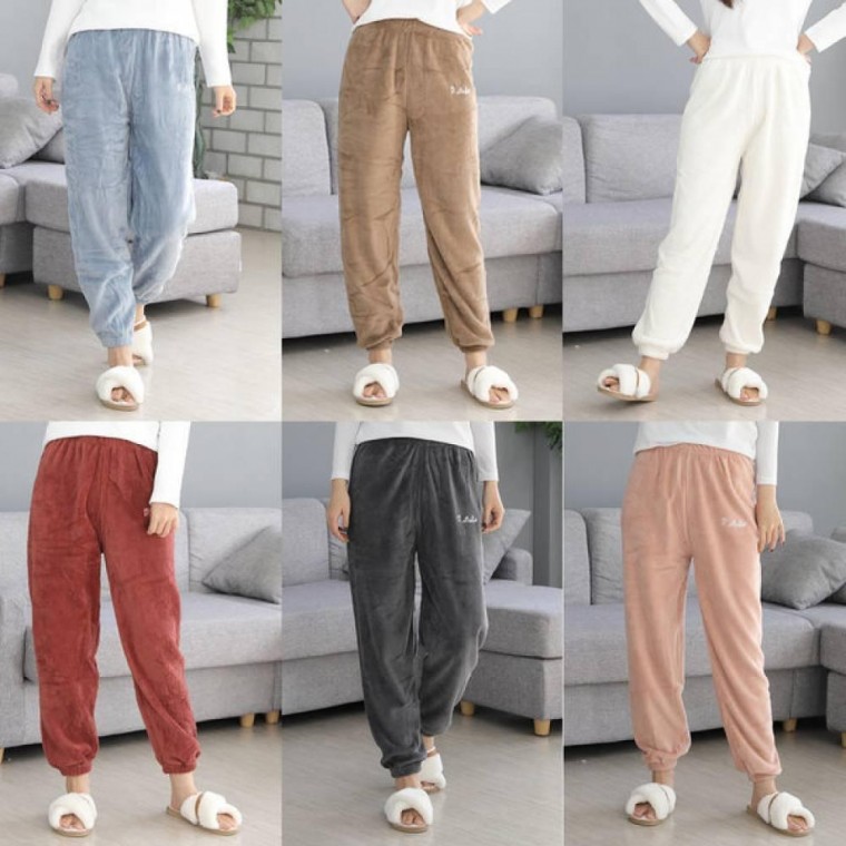 Bộ đồ ngủ nữ trơn thiên thần Quần ngủ mùa đông Mink Loungewear Bộ đồ ngủ Homewear