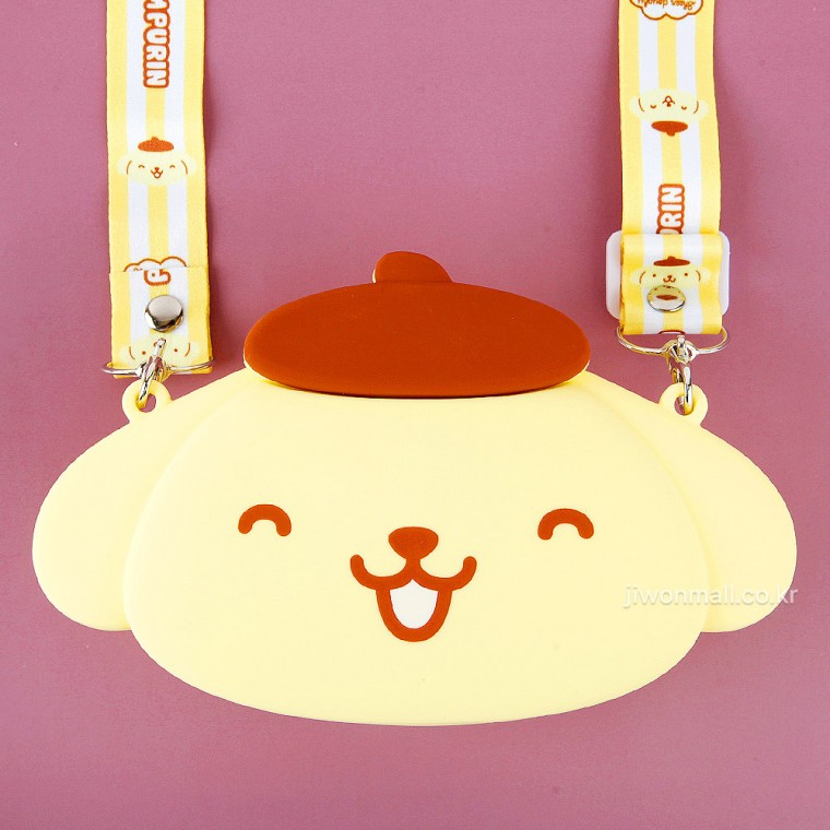 Túi đeo chéo silicon Sanrio Wink - Pom Pom Purin