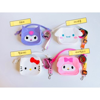 Túi đeo chéo Sanrio silicone vuông có tay cầm