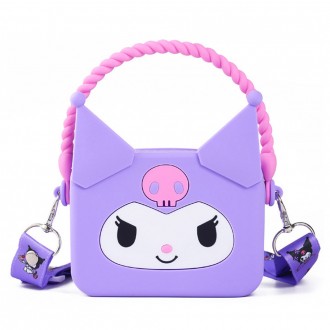 Túi đeo chéo Kuromi Face Square Tote (Tím)