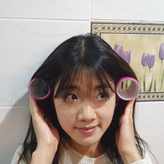 Tóc cuộn Squeak Wang Nhóm Bangs Nhóm Nhóm Khối lượng