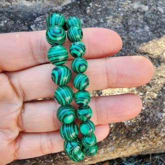 Nam Nữ Cặp Đôi Vòng Tay Tình Bạn Đá Quý Malachite