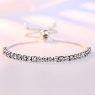 Hộp Quà Tặng Vòng Tay Tennis Hiện Đại Châu Âu Bạc S925 Sterling Silver