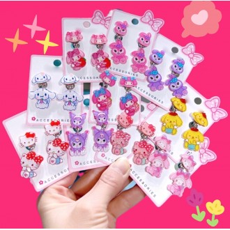 *Saerom Shop* Bộ bông tai và bông tai Sanrio 10 loại, 1 bộ