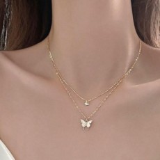 Vòng Cổ Bướm Vàng Nữ Quà Tặng Người Bạn Đôi T0395 Khối Thời Trang