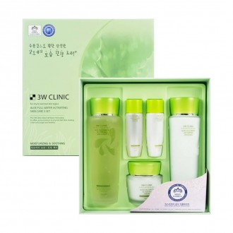 Bộ 3 sản phẩm chăm sóc da kích hoạt da toàn diện 3W Aloe Full Water