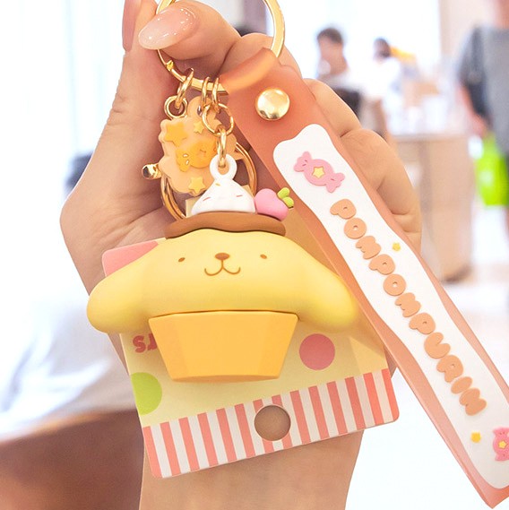 Móc khóa hình đồ ăn nhẹ Sanrio - Pom Pom Purin