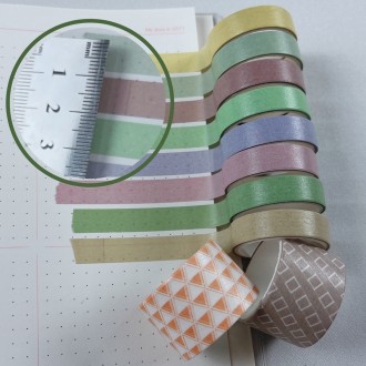 Bộ băng giấy Polkku Dakku Pastel Băng che rừng Dakku Masking Tape Mate